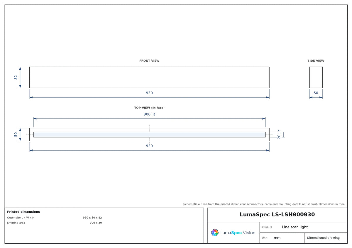 LS-LSH900930 dimensions (mm)