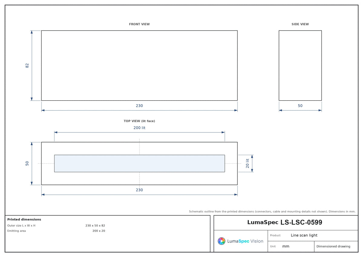 LS-LSC-0599 dimensions (mm)