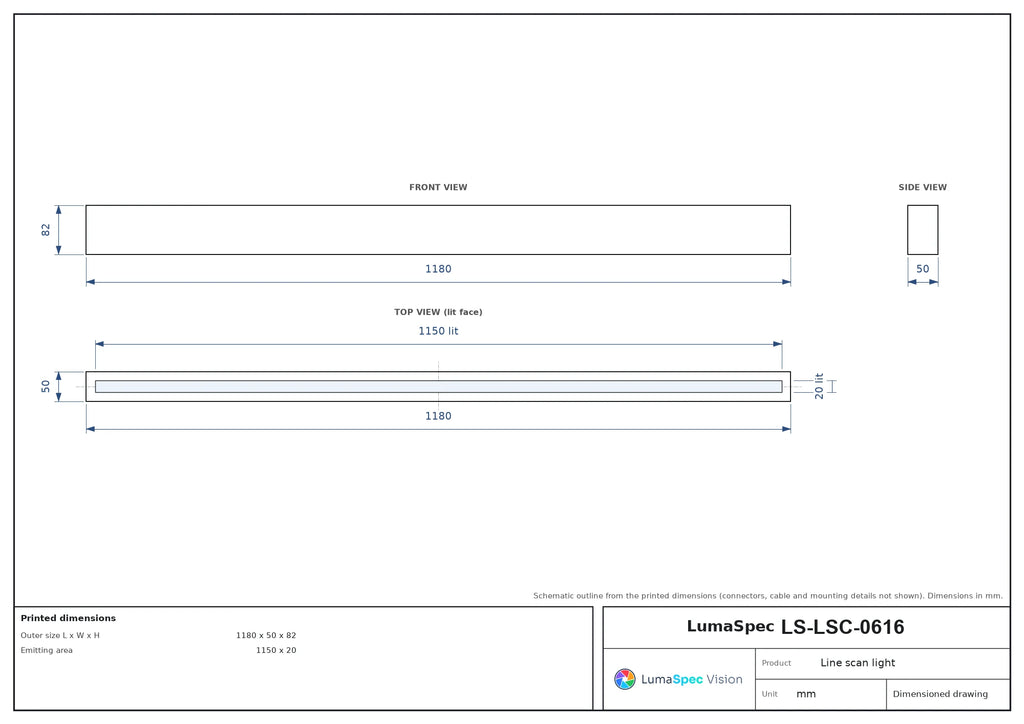LS-LSC-0616 dimensions (mm)