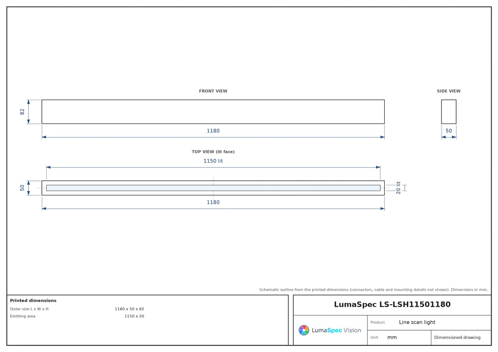 LS-LSH11501180 dimensions (mm)
