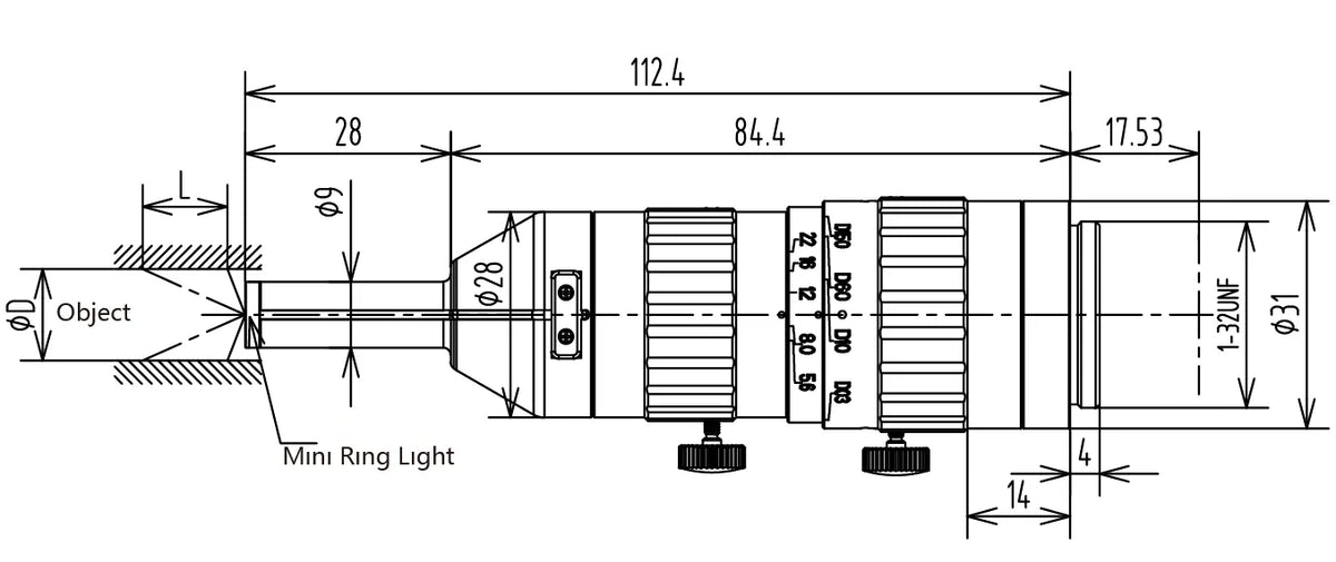 LS-SRV3606 dimensions (mm)