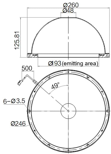 LS-DOM-0112 dimensions (mm)