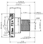 LS-CTV-0035 dimensions (mm)