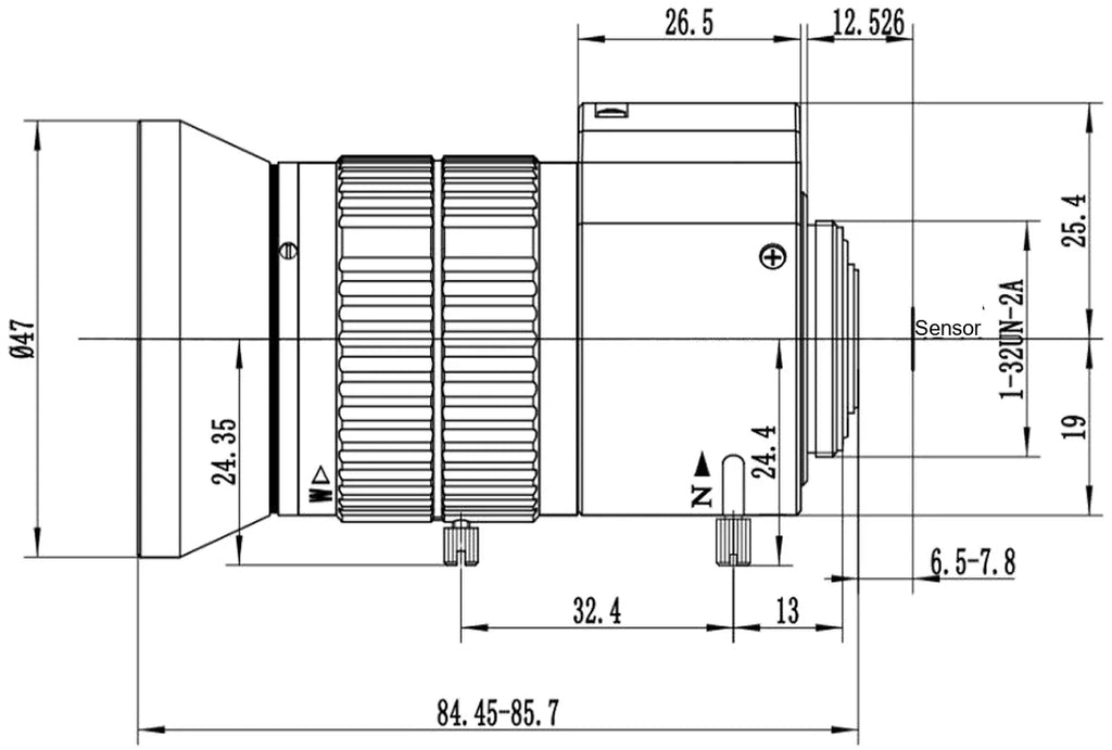 LS-SVD0550IR-5M dimensions (mm)