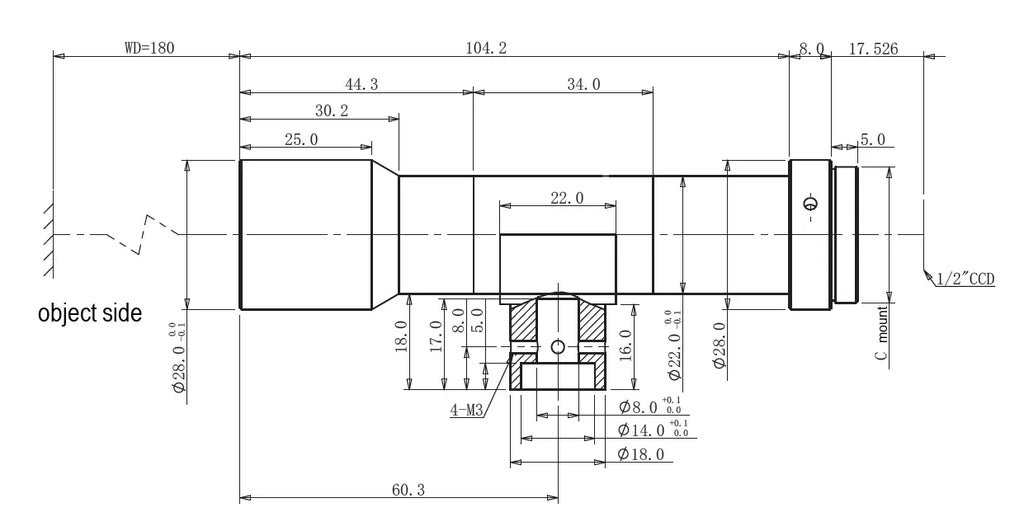 LS-TCL-0495 dimensions (mm)