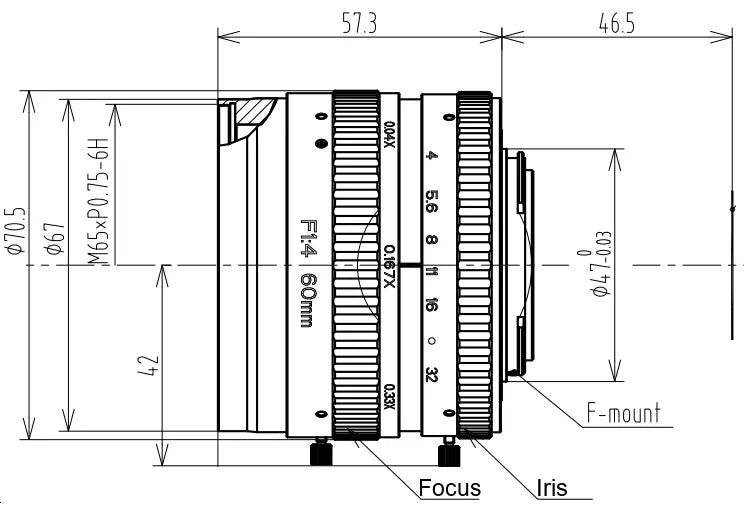 LS-SMV6016F-29M dimensions (mm)