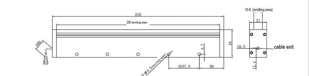 LS-LNA-200 dimensions (mm)