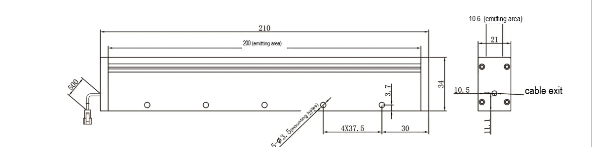 LS-LNA-200 dimensions (mm)