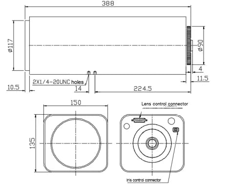 LS-CTV-0084 dimensions (mm)