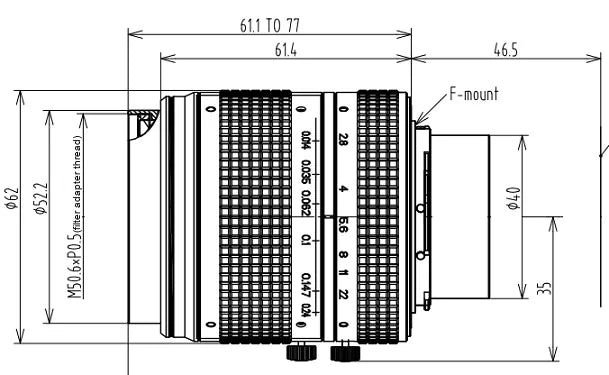 LS-FFL-1441 dimensions (mm)