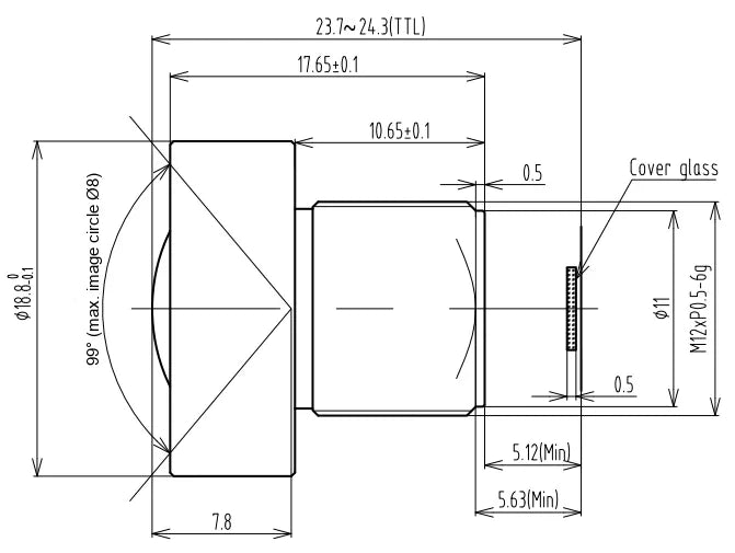 LS-SND3328-5M dimensions (mm)