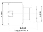 LS-SIR2128-12M dimensions (mm)