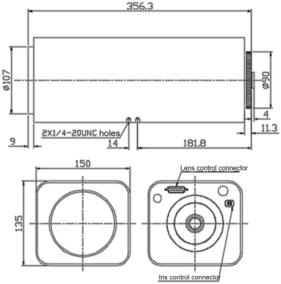 LS-CTV-0082 dimensions (mm)