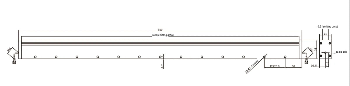 LS-LNA-500 dimensions (mm)