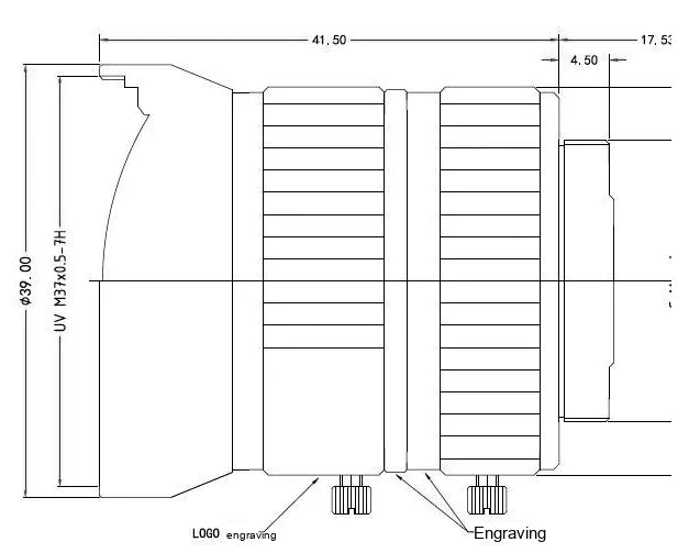 LS-SMV0516-5M dimensions (mm)