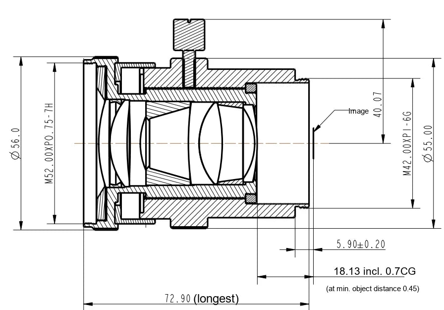 LS-SPH5028 dimensions (mm)