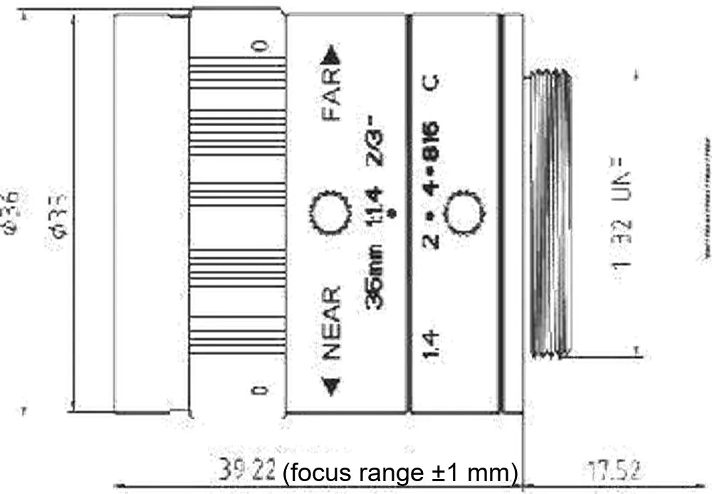 LS-SMV3514-5M dimensions (mm)