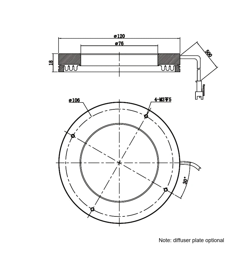 LS-RNG-0523 dimensions (mm)