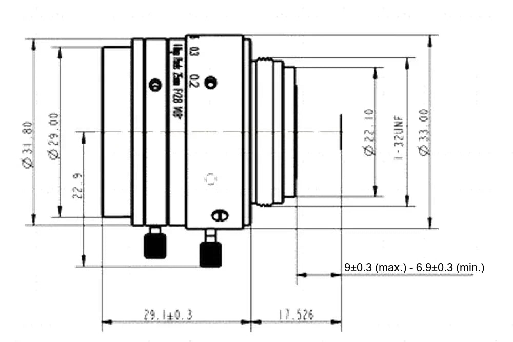 LS-FFL-1169 dimensions (mm)