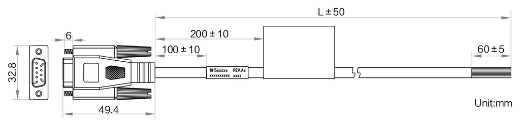 LS-CBL-0225 dimensions (mm)