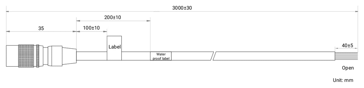 LS-CBL-0275 dimensions (mm)
