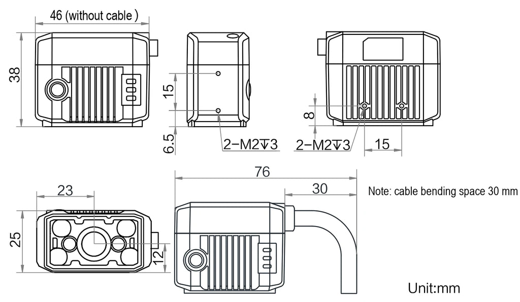 MV-BX0106-06-HSB dimensions (mm)