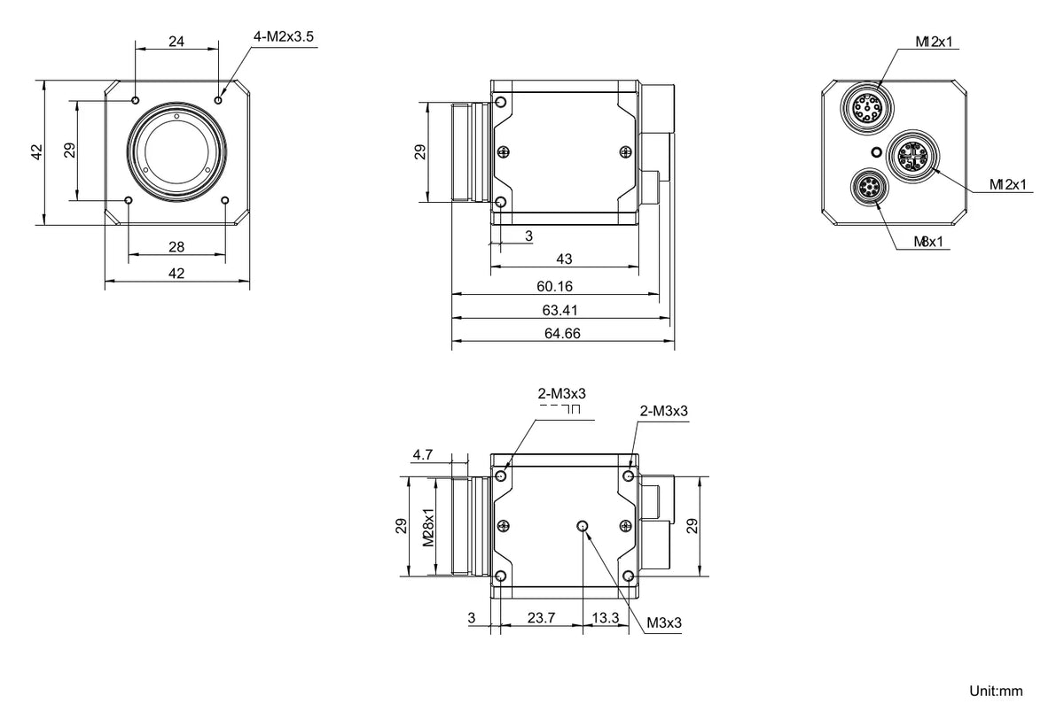 MV-CT032G-38GM01-MAX-35L-WBC dimensions (mm)