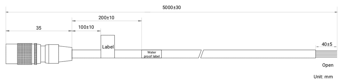 LS-CBL-0270 dimensions (mm)