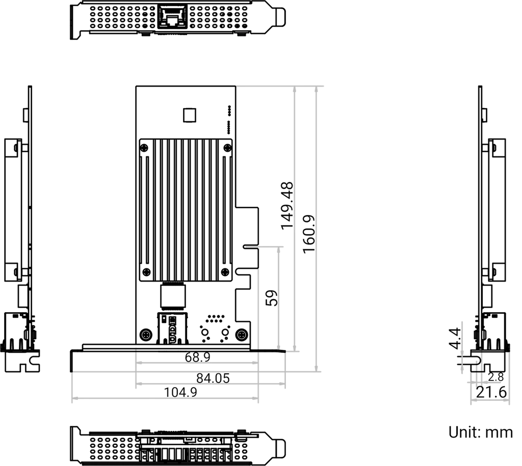 MV-GT2001 dimensions (mm)