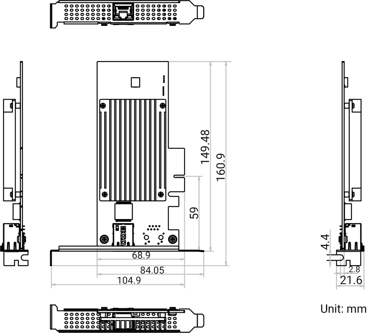 MV-GT2001 dimensions (mm)