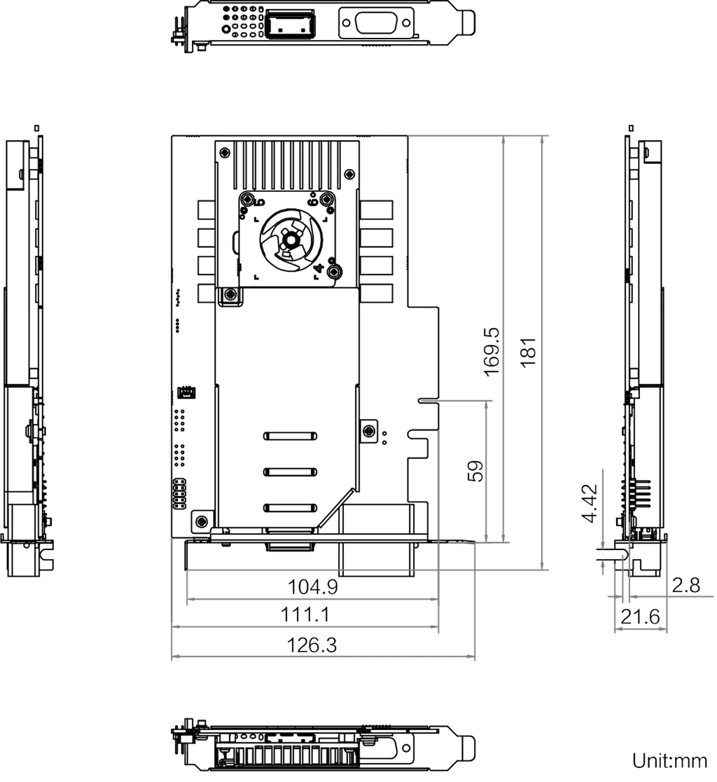 MV-GQ1001 dimensions (mm)