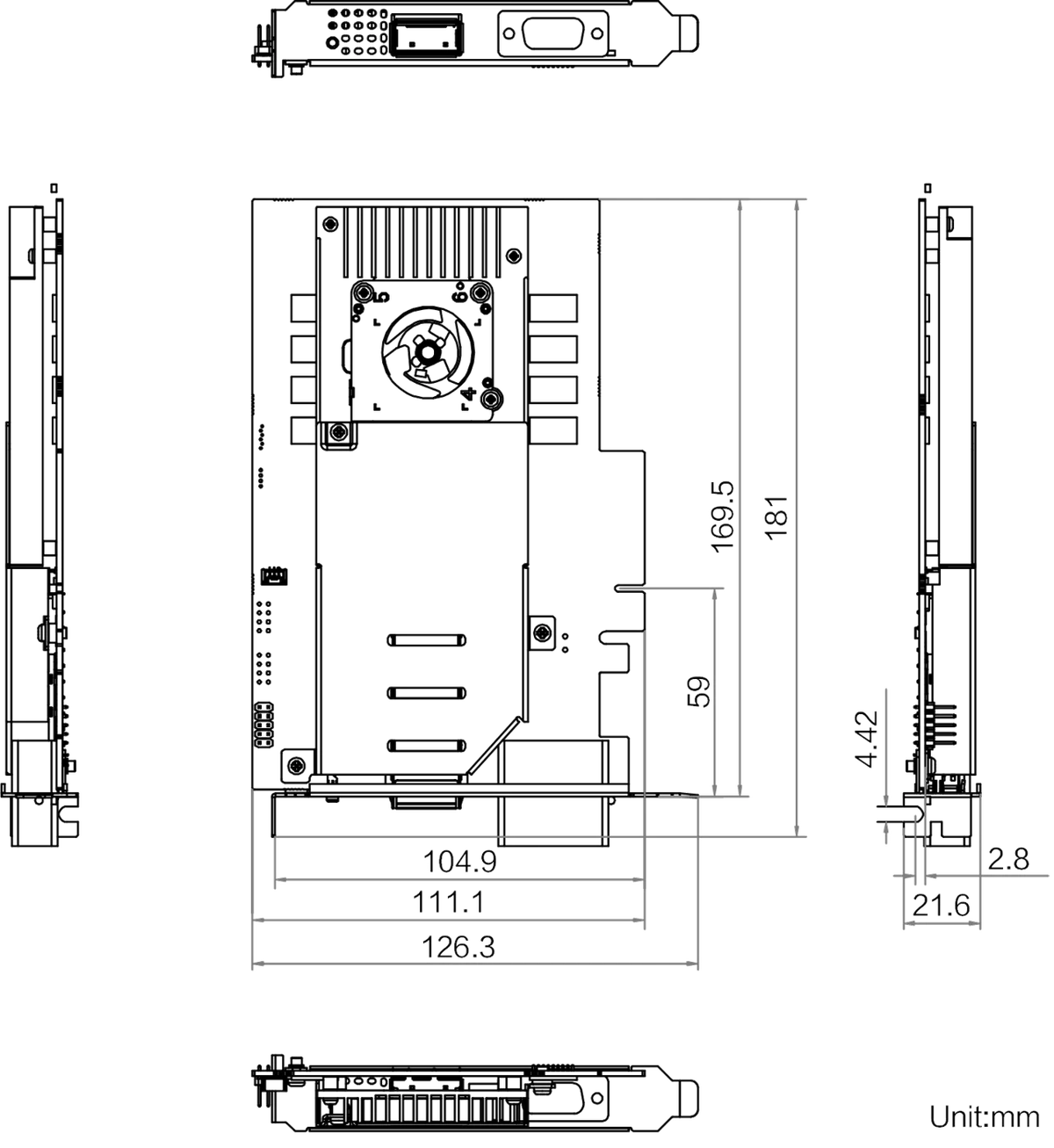 MV-GQ1001 dimensions (mm)