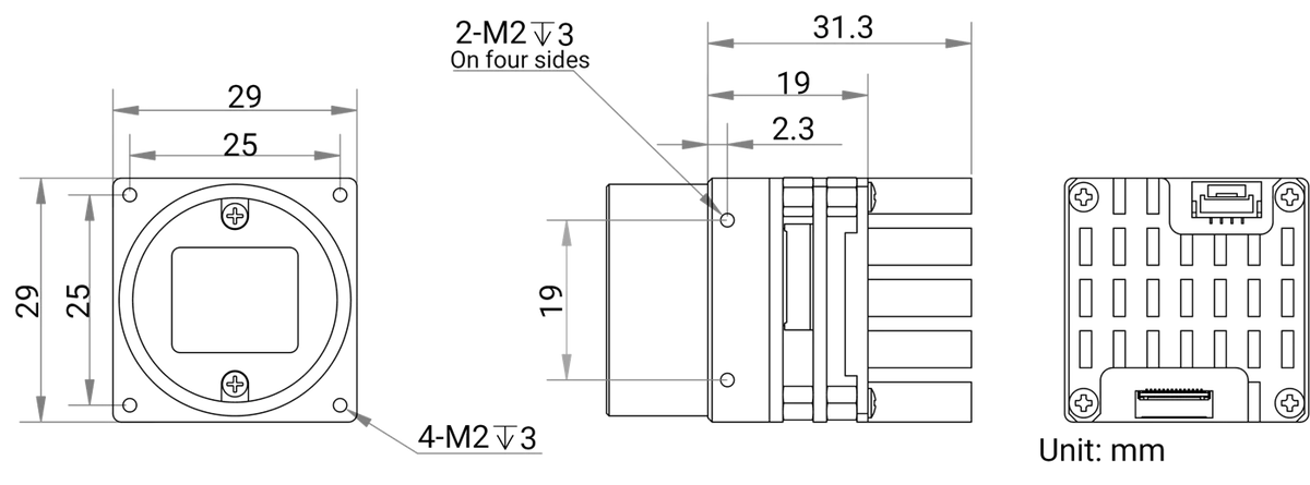 MV-CB050-11UC-C dimensions (mm)
