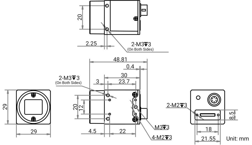 MV-CH123-10UM dimensions (mm)