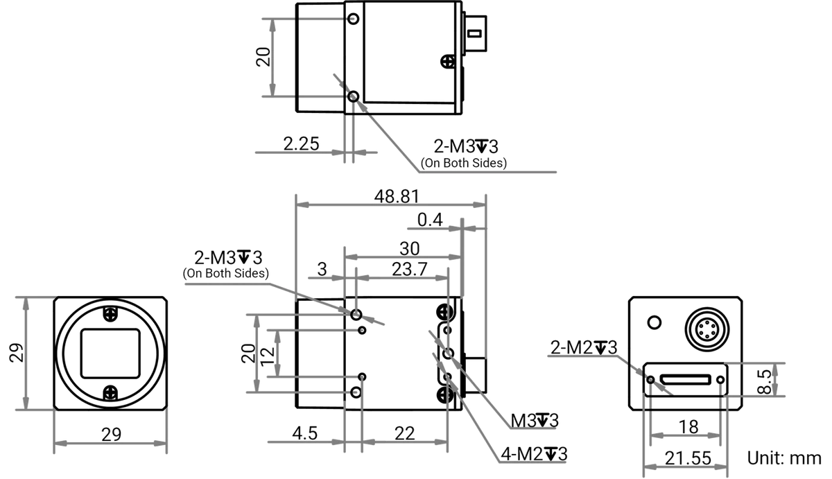 MV-CH123-10UM dimensions (mm)