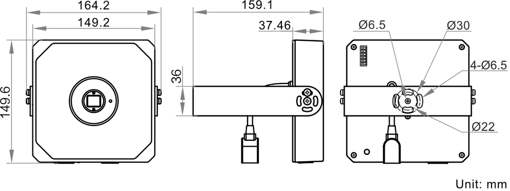 MV-PD010003-06M-12C dimensions (mm)
