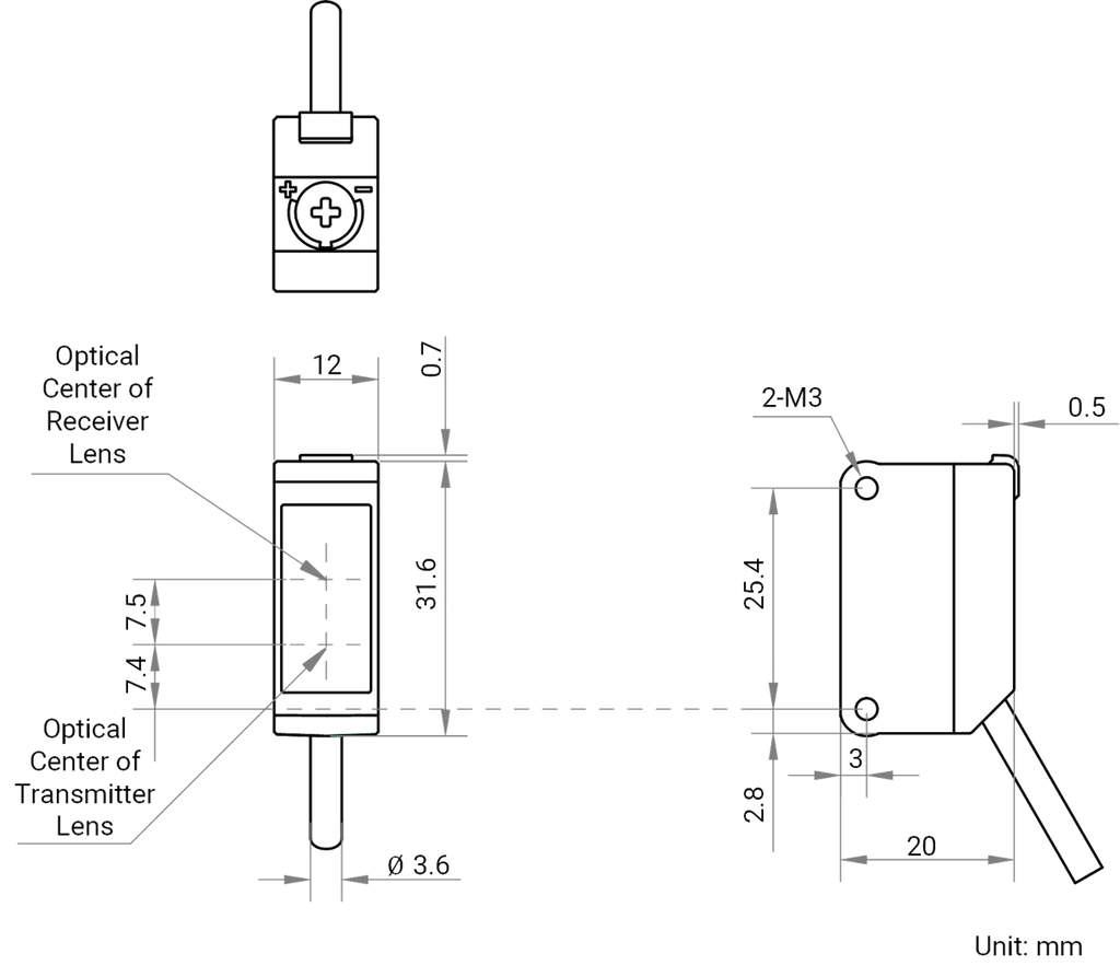 MV-PE5313 dimensions (mm)