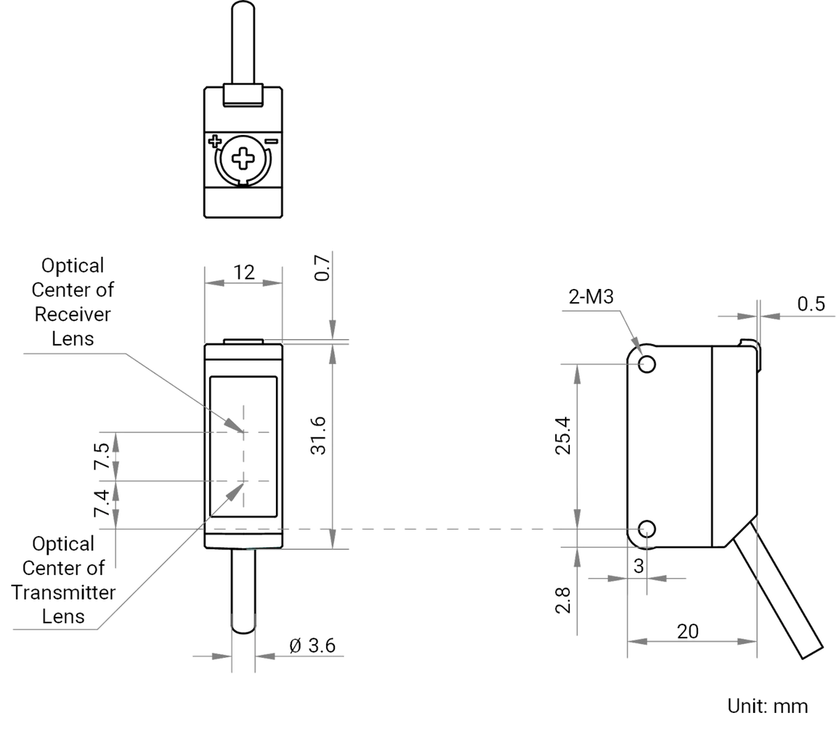 MV-PE5313 dimensions (mm)