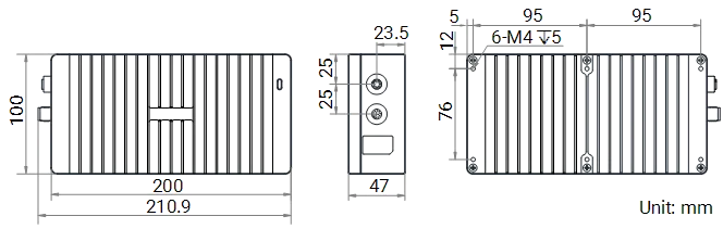 MV-DB500S-V dimensions (mm)