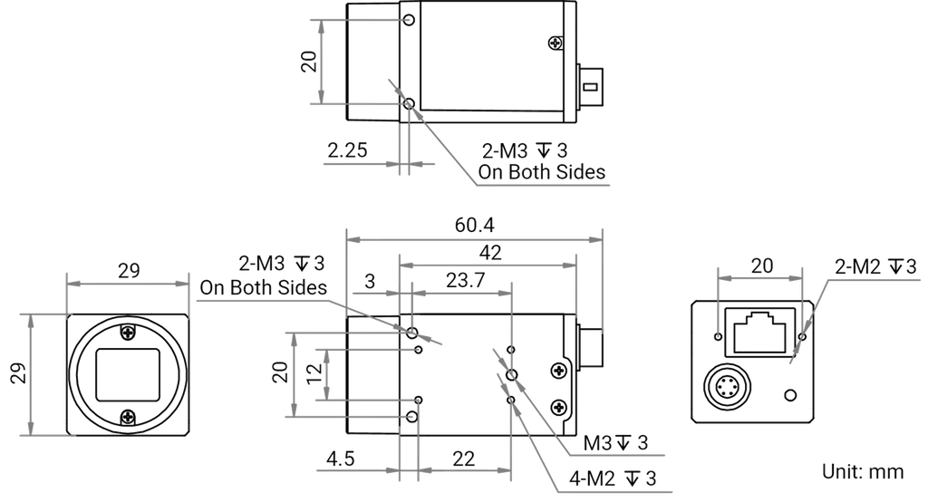 MV-CH050-60NM dimensions (mm)