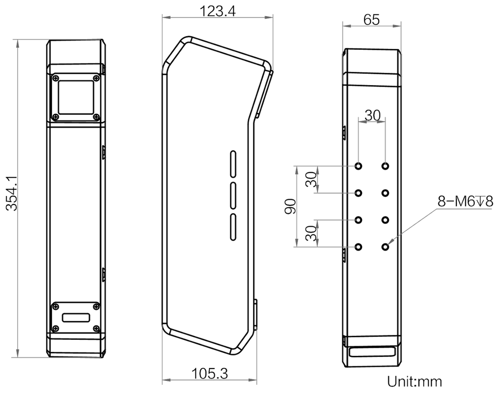 MV-DL2125-04H-R dimensions (mm)