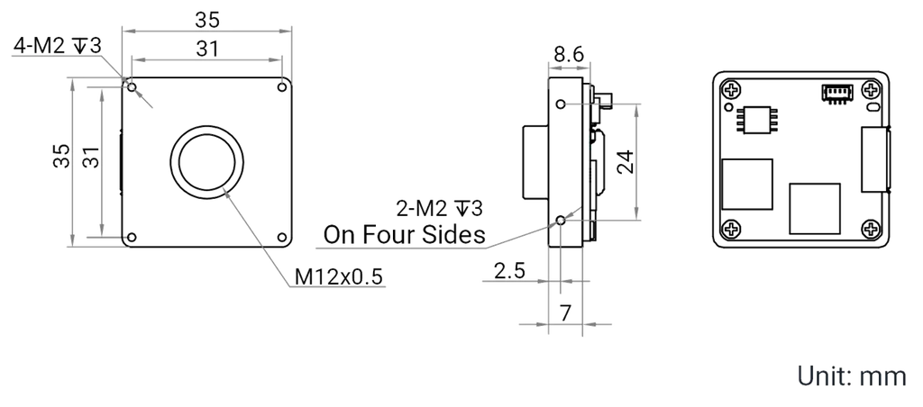 MV-CB120-10UM-S V4 dimensions (mm)