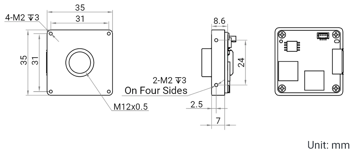 MV-CB120-10UM-S V4 dimensions (mm)