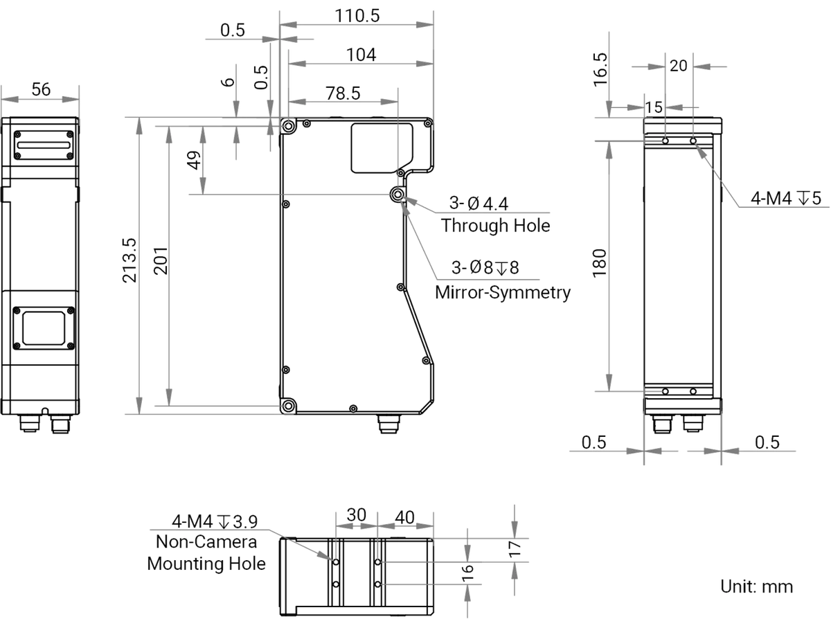 MV-DP4430-03P dimensions (mm)