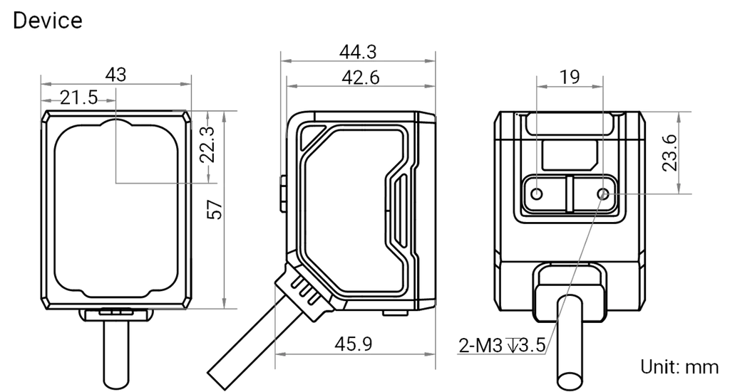 MV-SC3050XM-08M-WBN-S dimensions (mm)