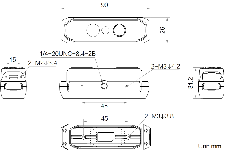 MV-DT01SDU dimensions (mm)