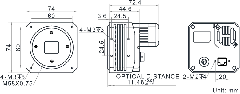 MV-CH120-15TM-M58S-NF dimensions (mm)