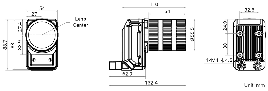 MV-ID5050XM-00C-NNN dimensions (mm)