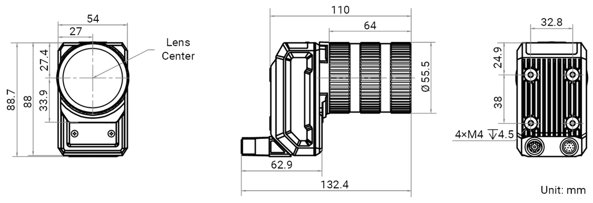 MV-ID5050XM-00C-NNN dimensions (mm)