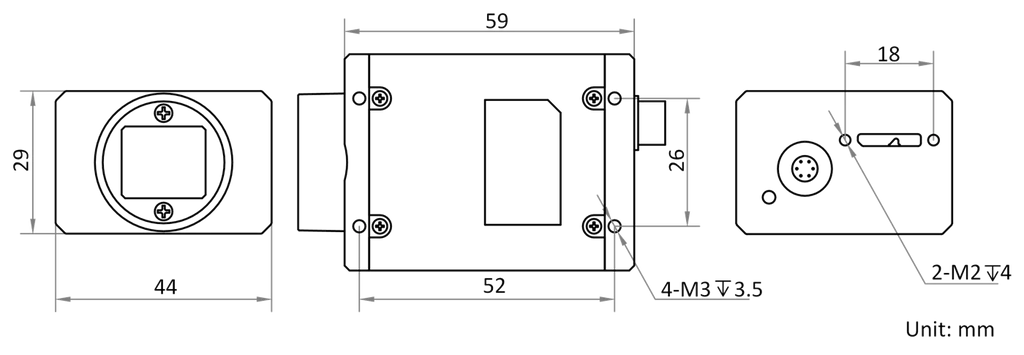 MV-CE200-10UM dimensions (mm)